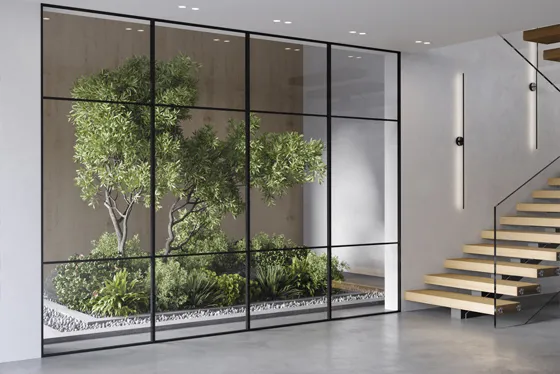 Цельностеклянные перегородки