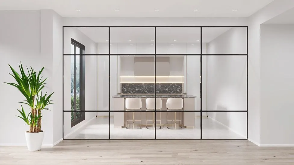Цельностеклянные перегородки